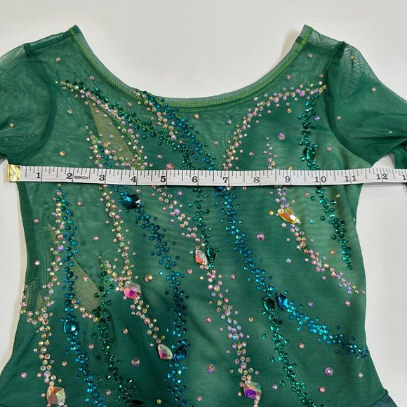 New Figure Skating Dress Size 10 (5~8T) with Hair Scrunchies (120~130cm) - Picture 9 of 11